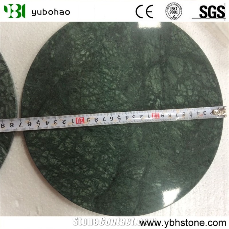 Dark Green/Honed Marble Serving Plate for Kitchen