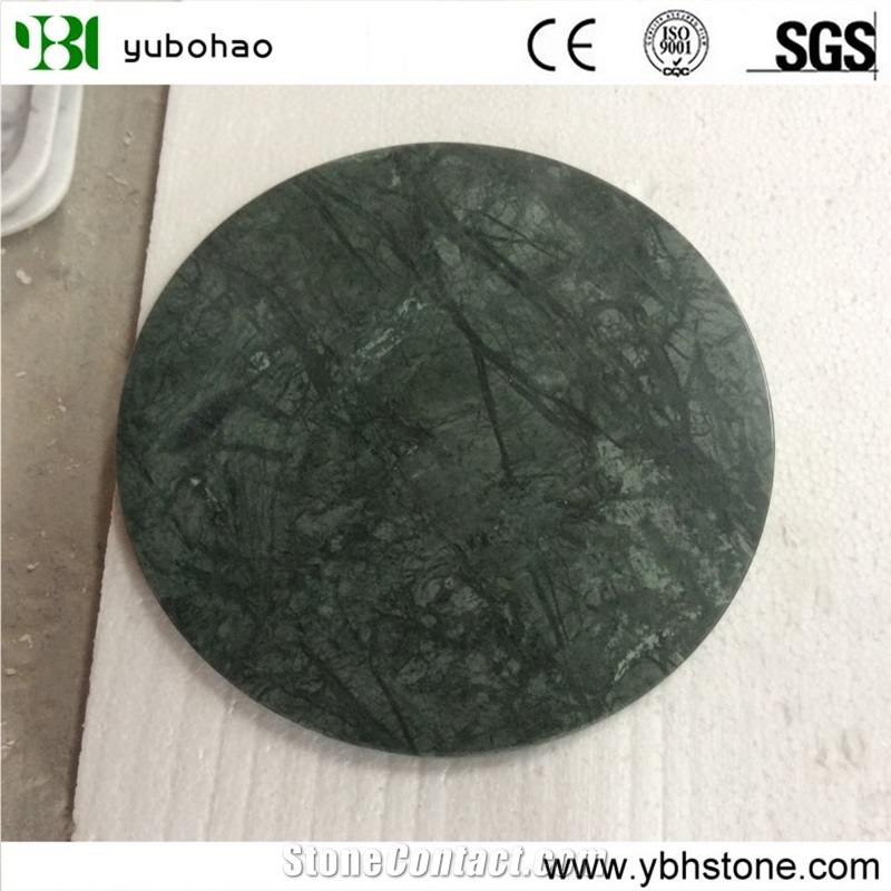 Dark Green/Honed Natural Marble Trays for Kitchen