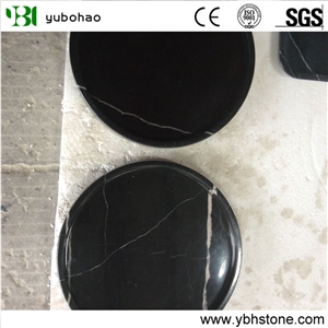 Honed Natural Black Marble Dish/Tray for Kitchen