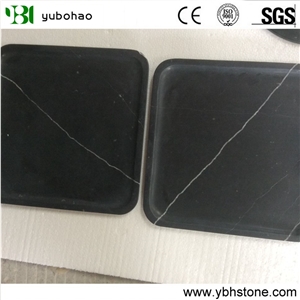 Nero Marquina/Honed Black Marble for Snack Dishes