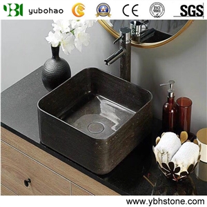 Shanxi Black/Polished Natural Stone Bathroom Sinks
