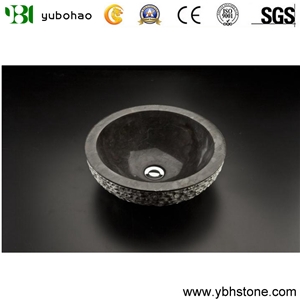 Shanxi Black/Polished Round Stone Basin for Bath