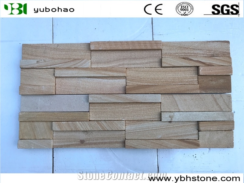 Wooden Sandstone for Wall Cladding/Wall Covering