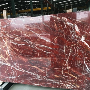 China Mandy Red Marble Slab for Backlit Panel
