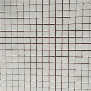 China White Marble Square Mosaic Tile Pattern