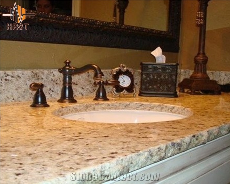 Giallo Ornamental Granite Kitchen Countertop