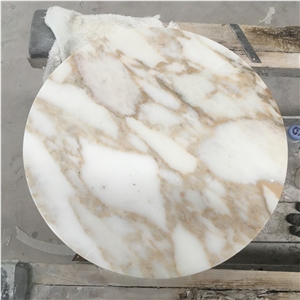 Natural Calacatta Gold Marble Round Table Top