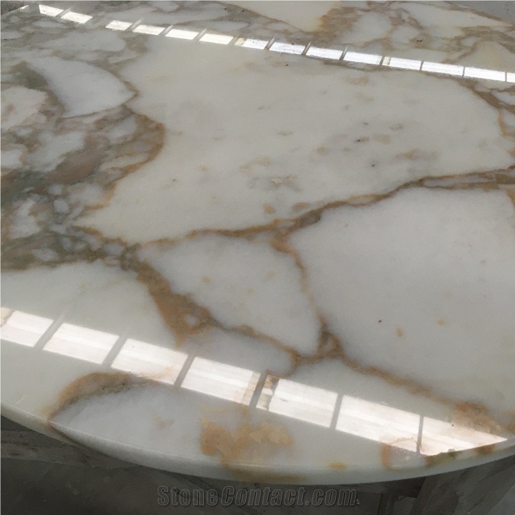 Natural Calacatta Gold Marble Round Table Top