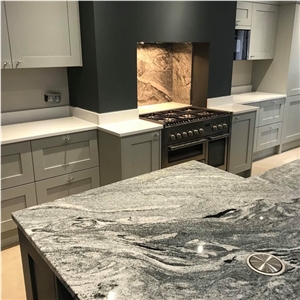 Sinuous White Granite Kitchen Bench Top for Sale