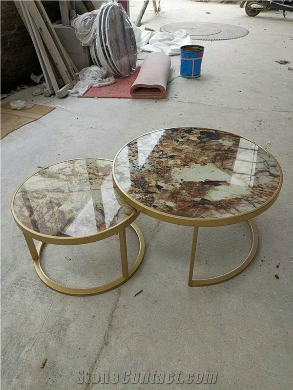 Brown Gem Stone Table Top