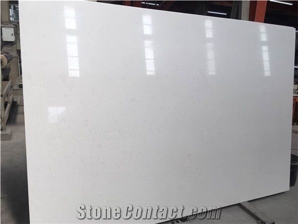 Pure White Artficial Stone Marble Slab