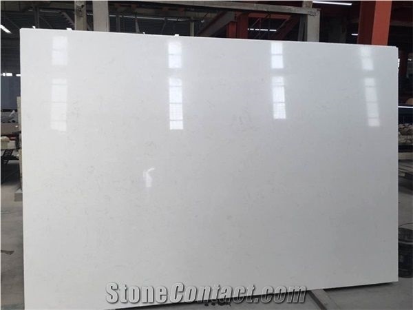 Pure White Artficial Stone Marble Slab