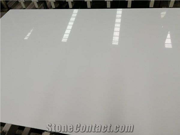 Pure White Artificial Stone Marble Slabs