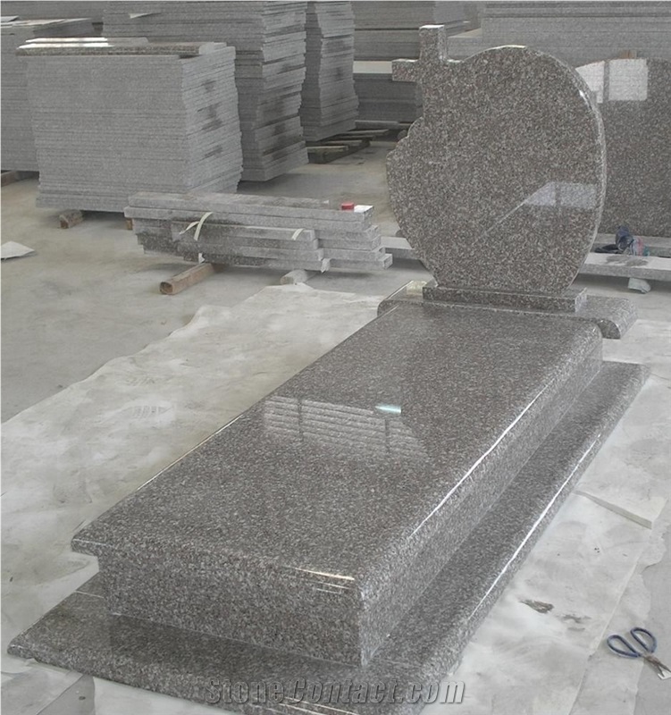 China Granite Simple Single Tombstone Gravestone