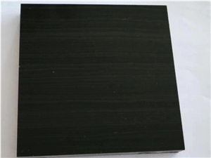 Chinese Natural Black Wooden Vein Marble Slab