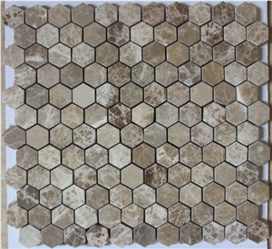 Hexagon Basalt Mosaic Honed Finished Floor Tile