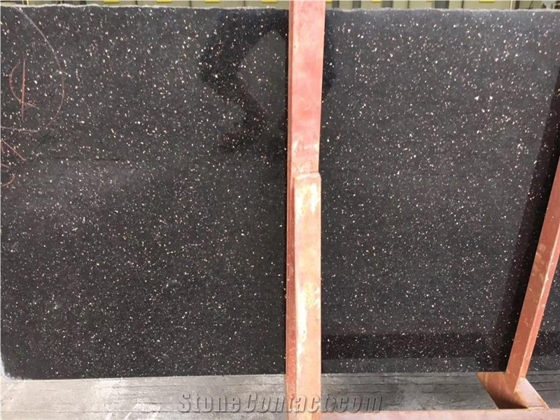 Indian Black Galaxy Granite Kitchen Countertop