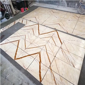 Sofita Gold Beige Marble Polished Slabs Floor