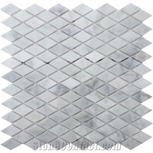 Thassos Polished Square Marble Mosaic Tile