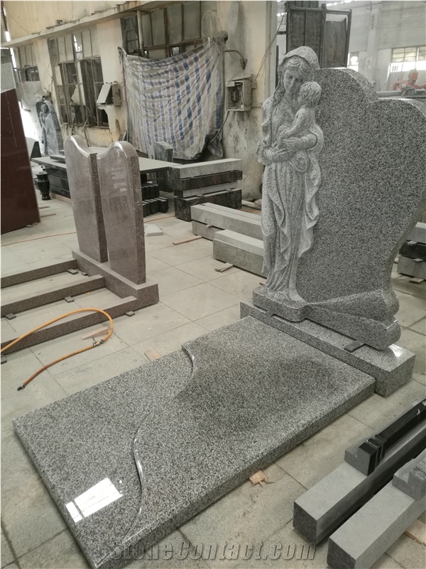 Weeping Angel Engraved Tombstone Gravestone