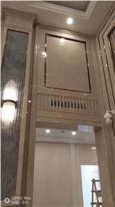 Royal Pacific Cream Marble Tile,Floor Paving Villa Walling Interior Stone Decoration High Glossy