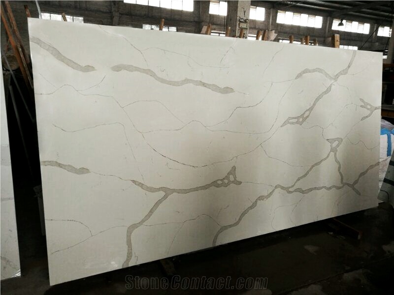 Calacatta White Recycled Glass Commerial Work Top