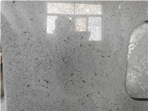 Grey Crushed Recycled Glass Countertop Quartz