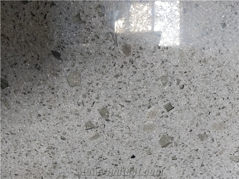 Grey Crushed Recycled Glass Countertop Quartz