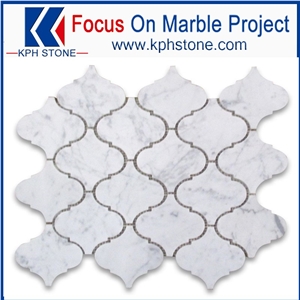 Carrara White Arabesque Marble Mosaic