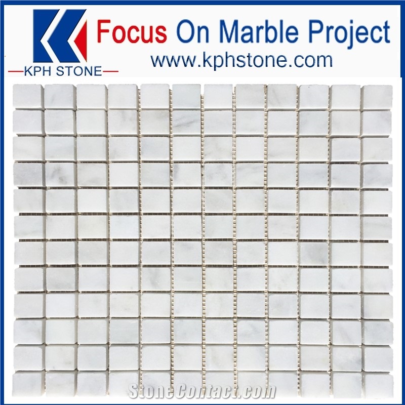 Carrara White Marble Square Mosaic Tile