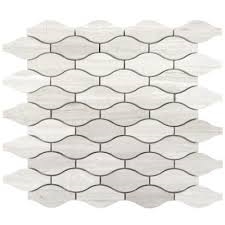 Carrara White Marble Stack Brick Mosaic Tile