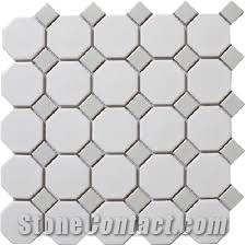 Carrara White Rhomboid Marble Mosaic