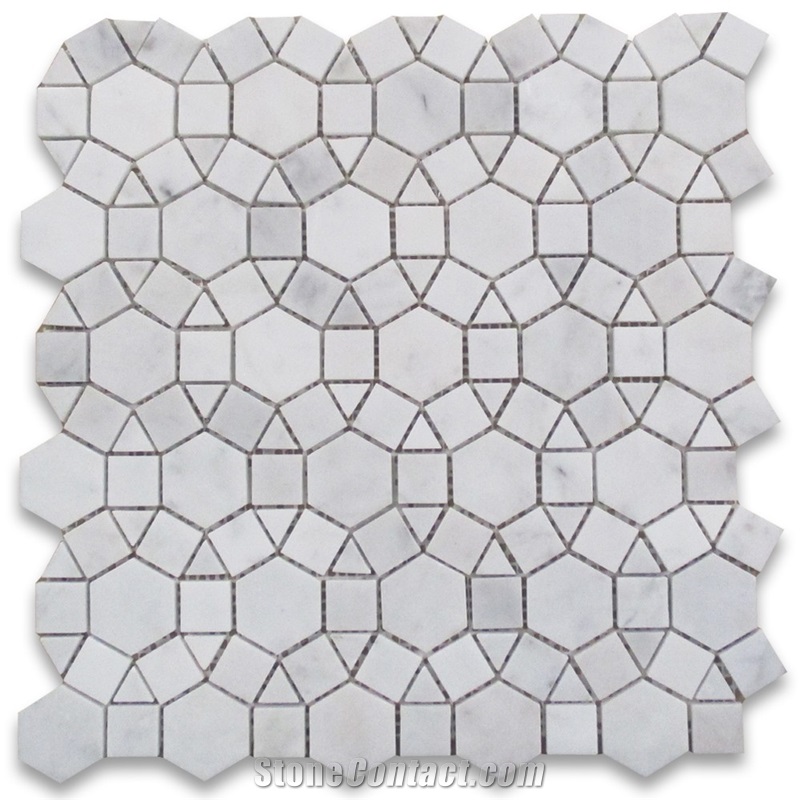 Multi-Finish Honed 2 Hexagon Floor and Wall Mosaic