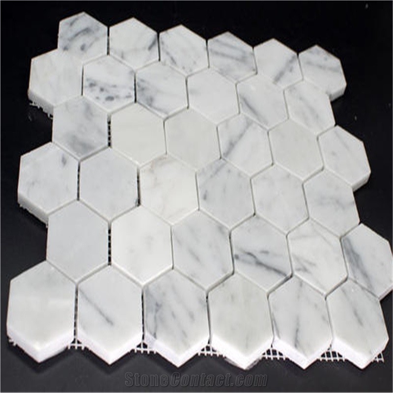 Multi-Finish Honed 2 Hexagon Floor and Wall Mosaic