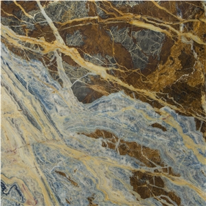 Blue Jeans Marble Blue and Brown