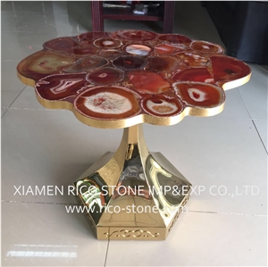 Onxy Table Polished Design Cafe Tops Round Table