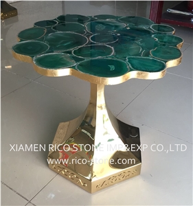 Onxy Table Polished Design Cafe Tops Round Table