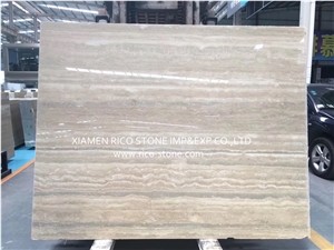 Silver Travertine Big Slabs Poilshed&Wall Cladding