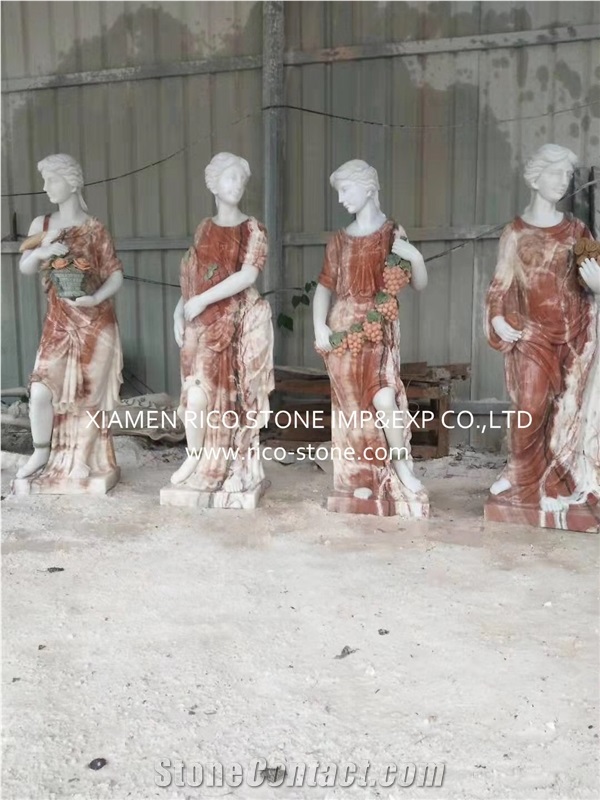Stone Sculpture, Red Marble Sculpture