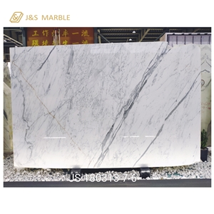 Absolute Statuario White Marble Slab with Polished