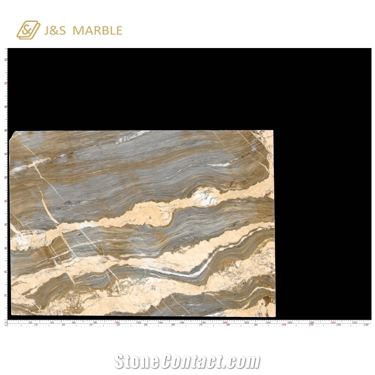 Antique Marble Siena Gold Stone Slabs