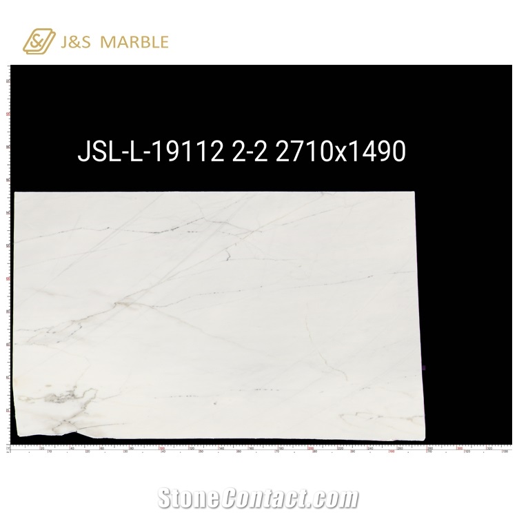 Big Slab Size Polished Lincoln White Marble