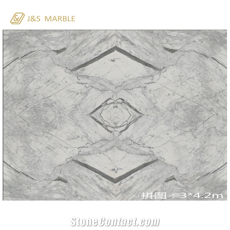 Big Slabs Ivory Fantasy Statuario White Marble