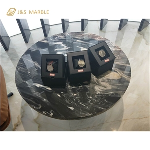 Black Marble Table Make with Mystic River Marble
