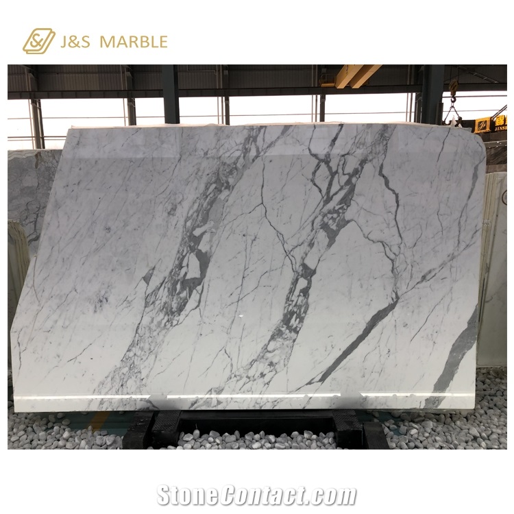 China Supplier Statuario White Marble Slab