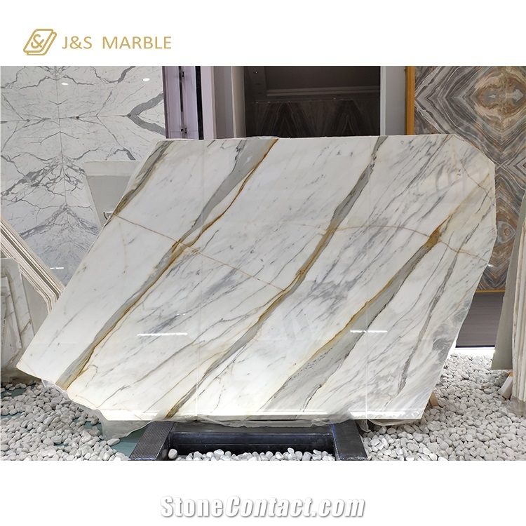 Chinese Polished Calacatta Gold Marble