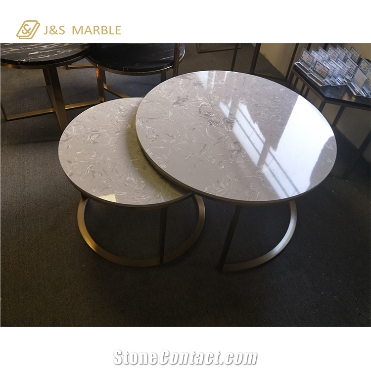 Double Tables Make with Marble and Material