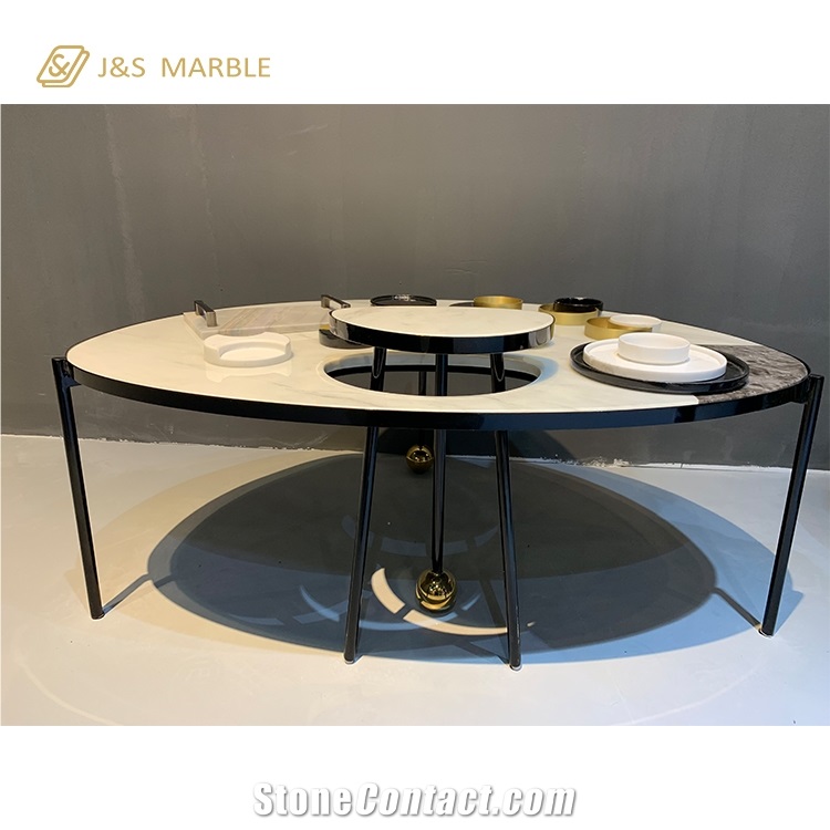 Embed Table Make with Marble and Material