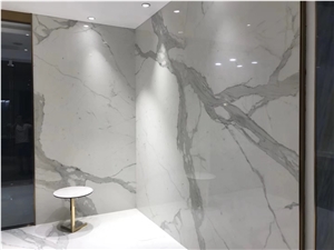 Italiy Calacatta White Marble Bath Vanity Worktops