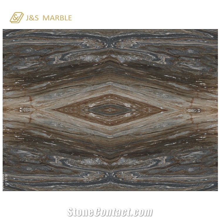 Polished Blue Palissandro Marble with Black Veins